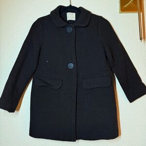 Zara Kids Wool Coat w/ Pockets Size 10, 140 cm, Dark Brown